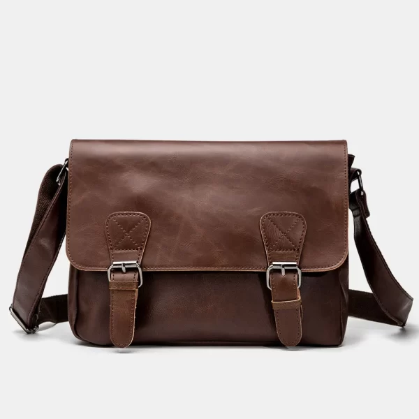Bolsa masculina, de couro PU, Mensageiro, Multifuncional, Vintage, Sling Shoulder Bags, Designer Handbag,  de Luxo. - Image 5