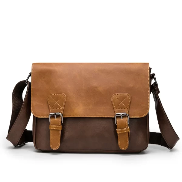 Bolsa masculina, de couro PU, Mensageiro, Multifuncional, Vintage, Sling Shoulder Bags, Designer Handbag,  de Luxo. - Image 7